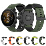 For Suunto 7 24mm Two-color Silicone Replacement Strap Watchband