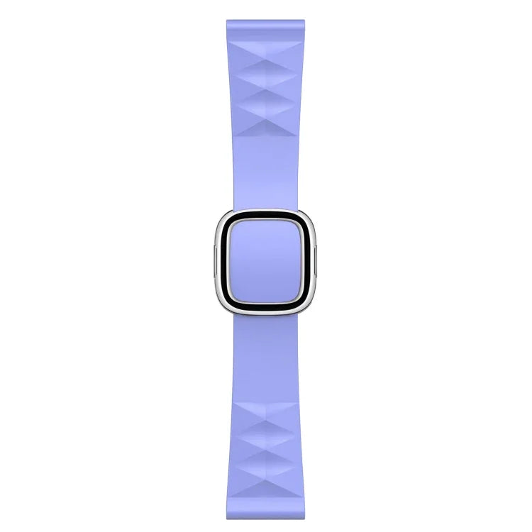Modern Style Silicone Replacement Strap Watchband For Apple Watch Series 6 & SE & 5 & 4 44mm / 3 & 2 & 1 42mm, Black Buckle, Rose Gold Buckle, Silver Buckle