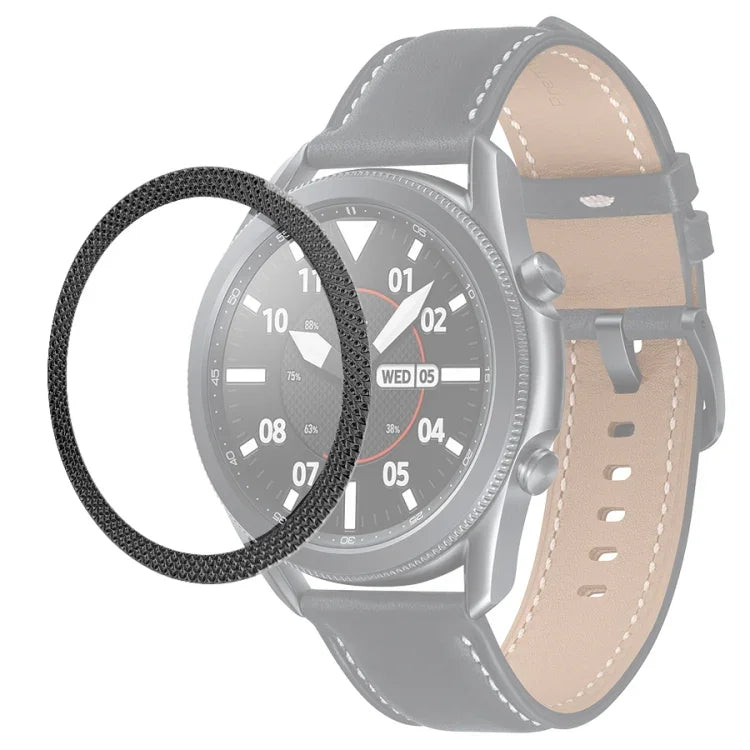 Smart Watch Rhombus Texture Bezel Ring, For Samsung Galaxy Watch 3 41mm, For Samsung Galaxy Watch 3 45mm
