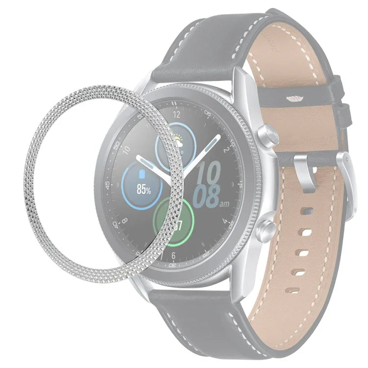 Smart Watch Rhombus Texture Bezel Ring, For Samsung Galaxy Watch 3 41mm, For Samsung Galaxy Watch 3 45mm