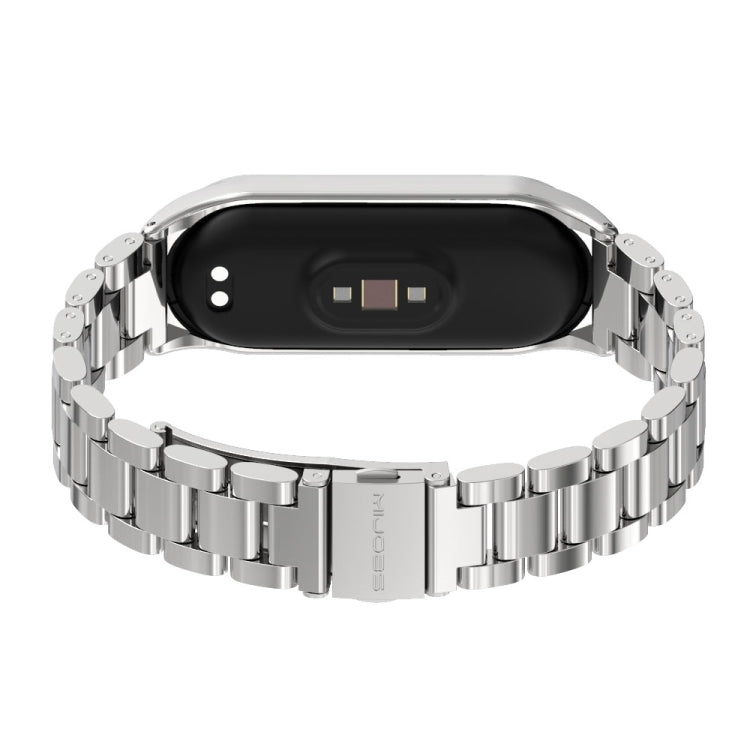For Xiaomi Mi Band 6 / 5 CS Mijobs CS Metal Three Bead Stainless Steel Watch Band