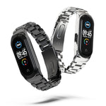 For Xiaomi Mi Band 6 / 5 CS Mijobs CS Metal Three Bead Stainless Steel Watch Band