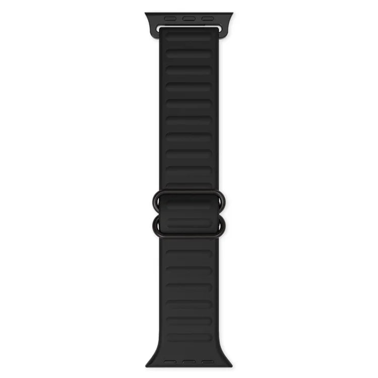 Japanese Word Buckle Silicone Replacement Watchband For Apple Watch Series, 7 45mm / 6 & SE & 5 & 4 44mm / 3 & 2 & 1 42mm, 7 41mm / 6 & SE & 5 & 4 40mm / 3 & 2 & 1 38mm