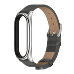 For Xiaomi Mi Band 6 / 5 Mijobs Metal Case Crazy Horse Texture PU Microfiber Plus Watch Band
