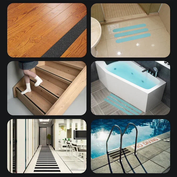 Floor Anti-slip Tape PEVA Waterproof Nano Non-marking Wear-resistant Strip, 2.5cm x 5m (White), 5cm x 5m (White), 2.5cm x 5m (Grey), 5cm x 5m (Grey), 2.5cm x 5m (Transparent), 5cm x 5m (Transparent), 5cm x 5m (Diamond Texture Blue)                     ...