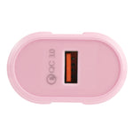 13-3 QC3.0 Single USB Interface Macarons Travel Charger,, EU Plug, US Plug