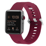 Silicone Replacement Strap Watchband For Apple Watch Series, 7 45mm / 6 & SE & 5 & 4 44mm / 3 & 2 & 1 42mm, 7 41mm / 6 & SE & 5 & 4 40mm / 3 & 2 & 1 38mm