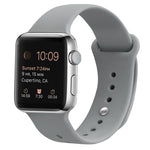 Silicone Replacement Strap Watchband For Apple Watch Series, 7 41mm / 6 & SE & 5 & 4 40mm / 3 & 2 & 1 38mm, 7 45mm / 6 & SE & 5 & 4 44mm / 3 & 2 & 1 42mm