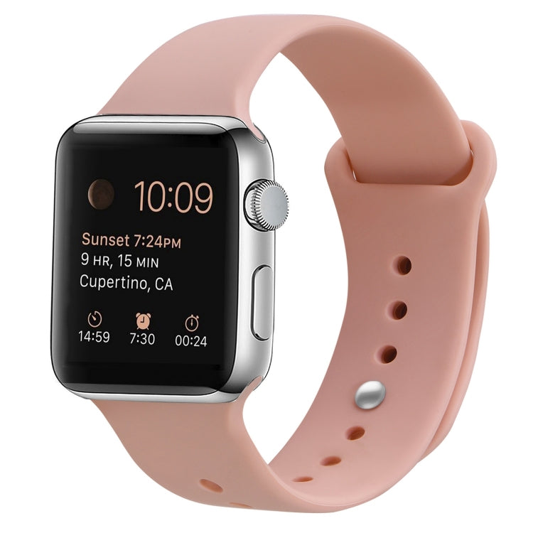 Silicone Replacement Strap Watchband For Apple Watch Series, 7 41mm / 6 & SE & 5 & 4 40mm / 3 & 2 & 1 38mm, 7 45mm / 6 & SE & 5 & 4 44mm / 3 & 2 & 1 42mm