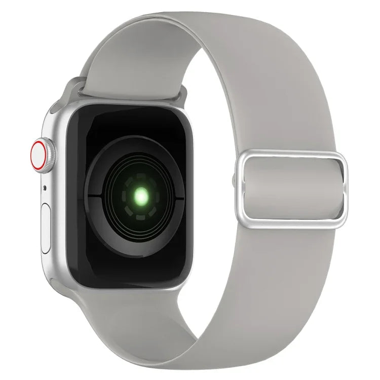 Elasticity Silicone Replacement Strap Watchband For Apple Watch Series, 7 45mm / 6 & SE & 5 & 4 44mm / 3 & 2 & 1 42mm