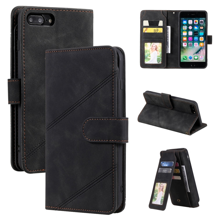 Skin Feel Business Horizontal Flip PU Leather Case with Holder & Multi-Card Slots & Wallet & Lanyard & Photo Frame, For iPhone 8 Plus / 7 Plus, For iPhone SE 2022 / SE 2020 / 8 / 7