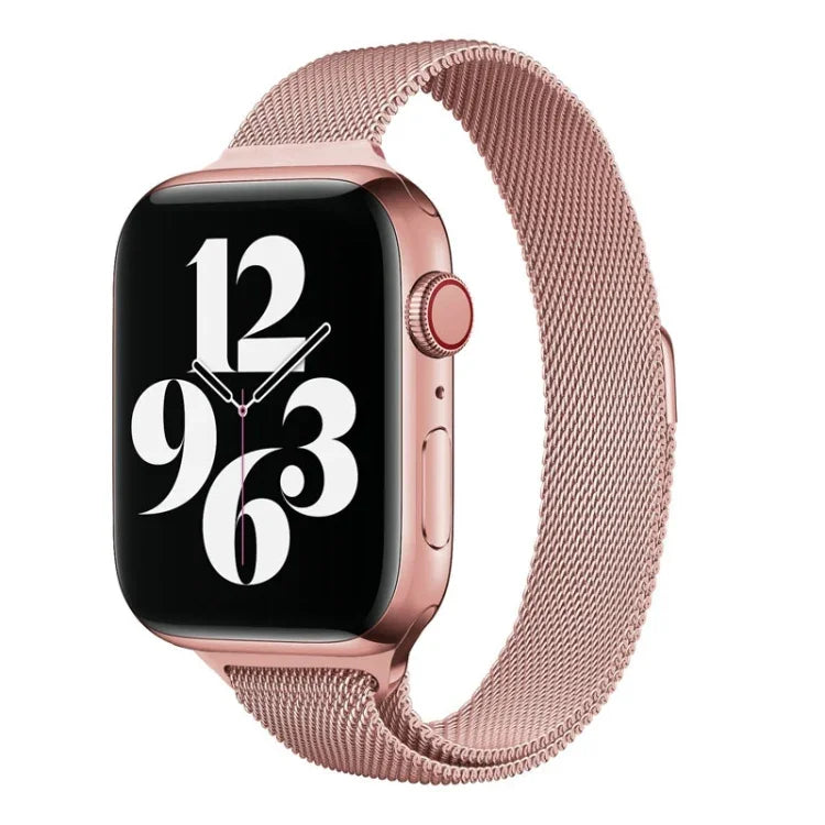 Milan Loopback Small Waist Replacement Watchband For Apple Watch Series, 7 41mm / 6 & SE & 5 & 4 40mm / 3 & 2 & 1 38mm, 7 45mm / 6 & SE & 5 & 4 44mm / 3 & 2 & 1 42mm