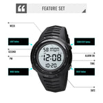 SKMEI 1632 Dual Time Display Luminous Electronic Watch, Support Alarm Clock