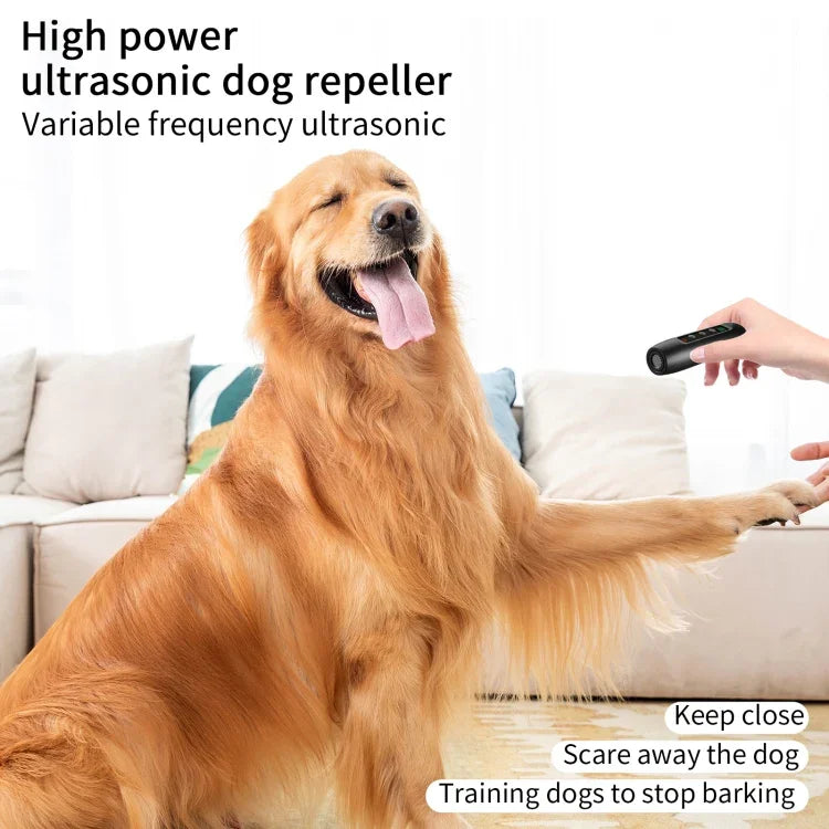 Tsattine N10 Ultrasonic Dog Repeller with LED Electricity Display & Flashlight, N10