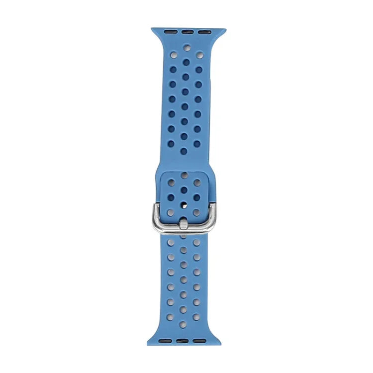 Silicone Replacement Watchband For Apple Watch Series, 7 41mm / 6 & SE & 5 & 4 40mm / 3 & 2 & 1 38mm