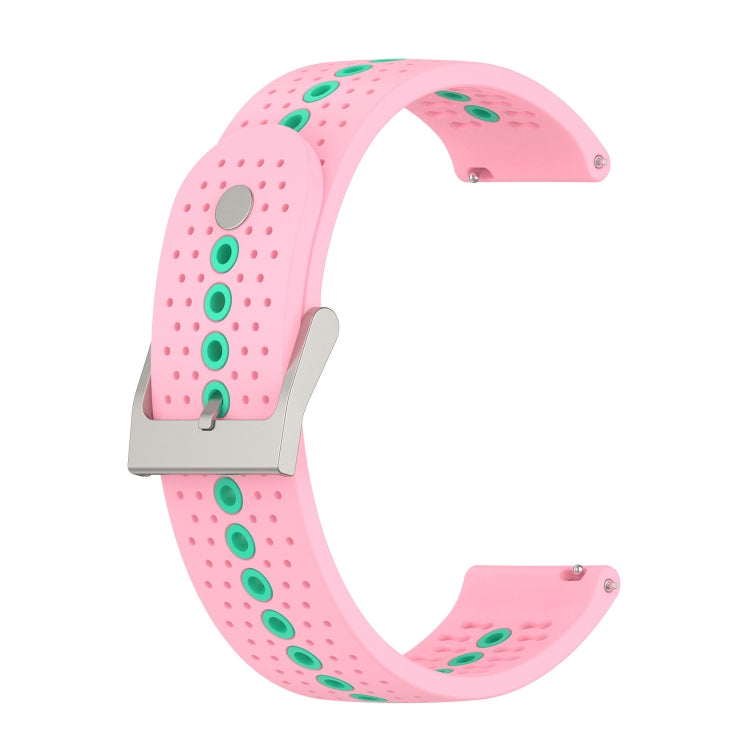 Universal Colorful Hole Silicone Replacement Strap Watchband, 22mm, 20mm, For Suunto 9 Peak