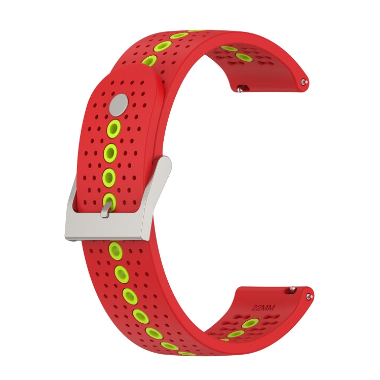 Universal Colorful Hole Silicone Replacement Strap Watchband, 22mm, 20mm, For Suunto 9 Peak