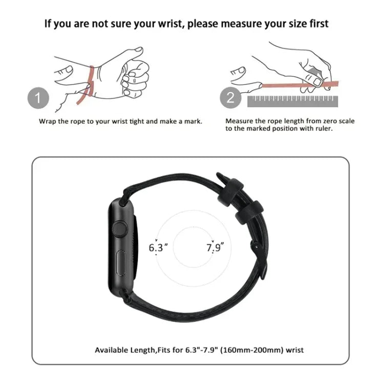 Oil Wax Genuine Leather Strap Watchband, For Apple Watch Series 8&7 41mm / SE 2&6&SE&5&4 40mm / 3&2&1 38mm, For Apple Watch Series 7 41mm / 6 & SE & 5 & 4 40mm / 3 & 2 & 1 38mm                                                                            ...
