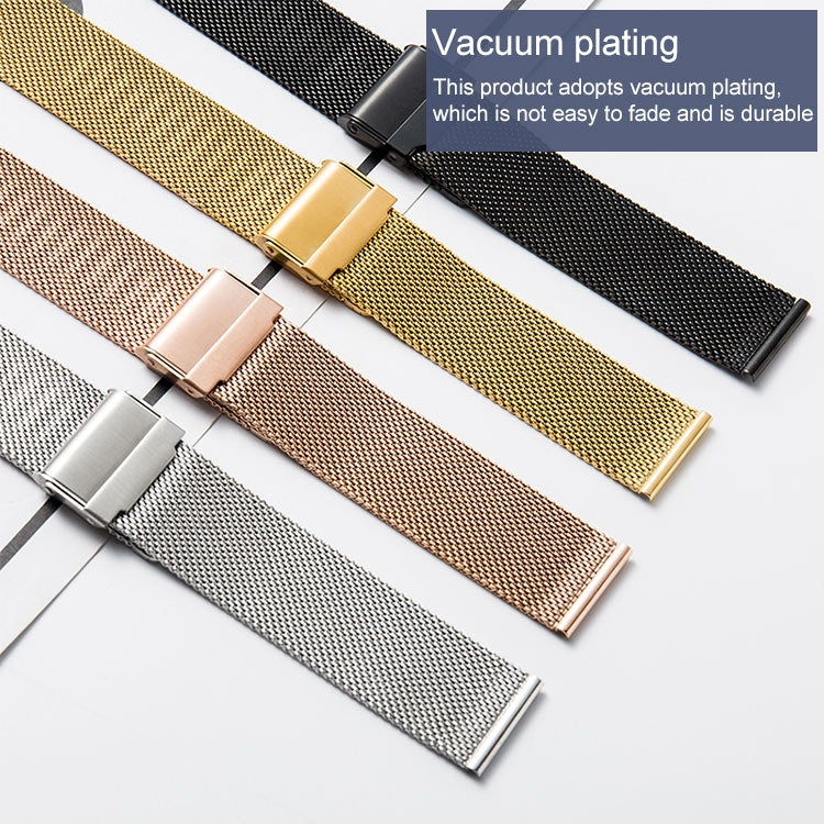304 Stainless Steel Double Buckle Replacement Strap Watchband, 12mm, 14mm, 16mm, 18mm, 20mm, 22mm