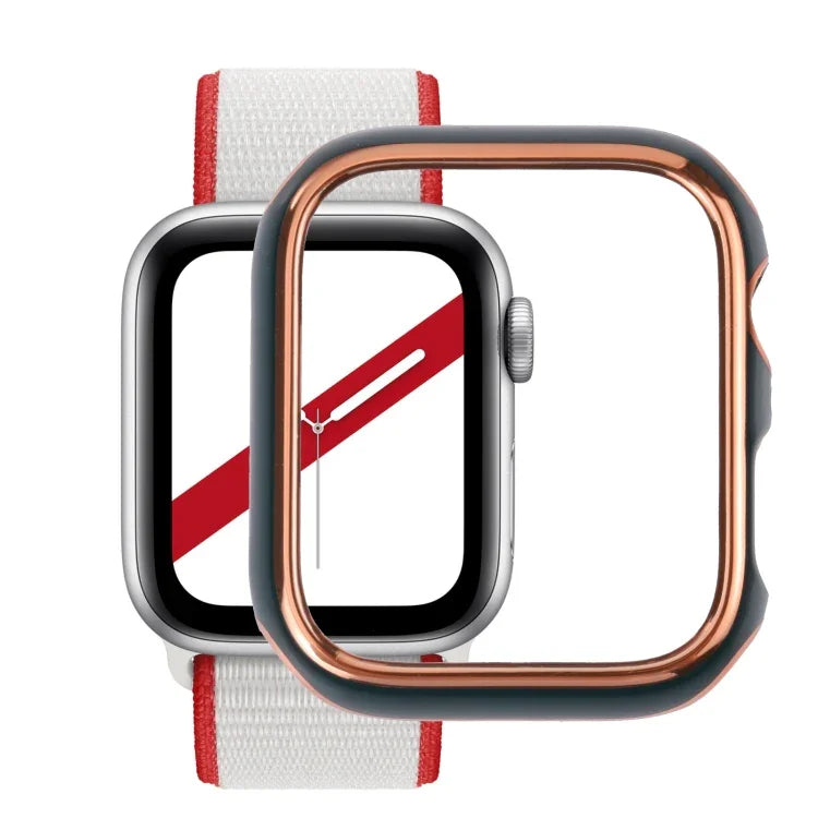 Dual-color Electroplating PC Protective Watch Case, For Apple Watch Series 3 & 2 & 1 38mm