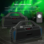 New Rixing NR-6011M Bluetooth 5.0 Portable Outdoor Karaoke Wireless Bluetooth Speaker with Microphone & Shoulder Strap, NR-6011M(Black), NR-6011M(Red), NR-6011M(Blue), NR-6011M(Green)