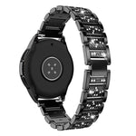22mm Universal Three-beads Diamond Steel Replacement Strap Watchband, 22mm
