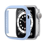Shockproof PC Protective Case with Tempered Glass Film, For Apple Watch Series 9 / 8 / 7 41mm, For Apple Watch Series 9 / 8 / 7 45mm, For Apple Watch Series 8 / 7 41mm