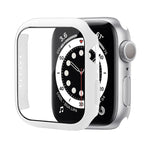 Shockproof PC Protective Case with Tempered Glass Film, For Apple Watch Series 9 / 8 / 7 41mm, For Apple Watch Series 9 / 8 / 7 45mm, For Apple Watch Series 8 / 7 41mm