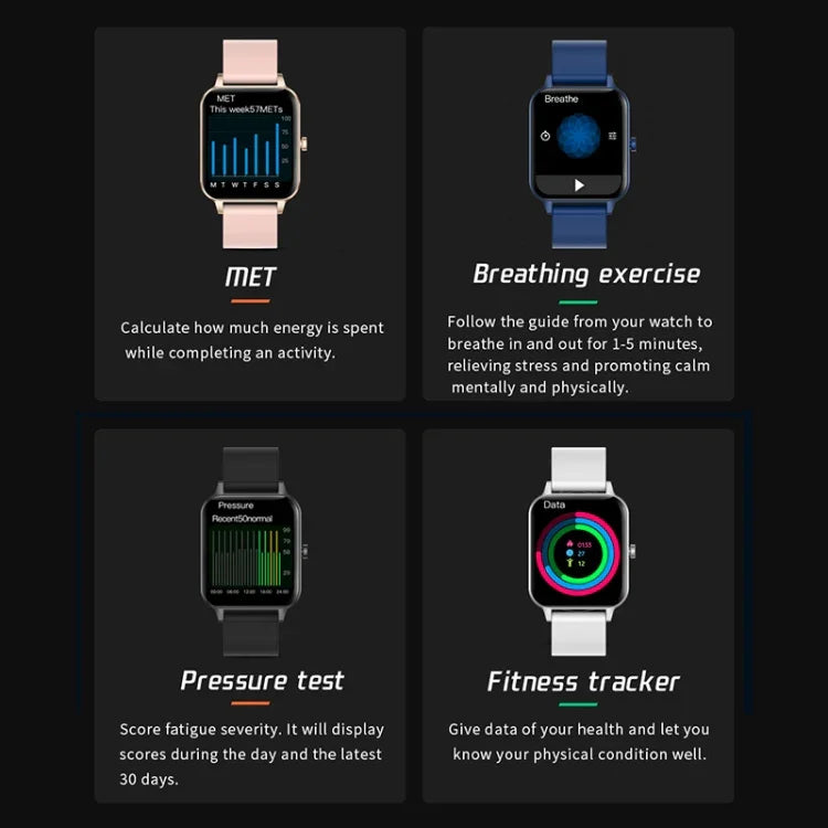 MX7 1.69 inch IPS Touch Screen IP68 Waterproof Smart Watch, Support Sleep Monitoring / Heart Rate Monitoring / Bluetooth Call / Body Temperature Monitoring