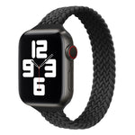 Small Waist Single Loop Nylon Braid Replacement Watchband For Apple Watch Series 7 45mm / 6&SE&5&4 44mm / 3&2&1 42mm, S 145mm, M 155mm, L 165mm