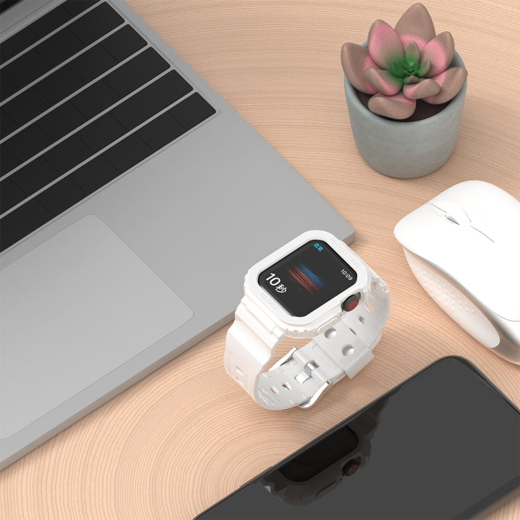 Glacier Transparent TPU Integrated Replacement Strap Watchband, For Apple Watch Series 7 41mm, For Apple Watch Series 7 45mm