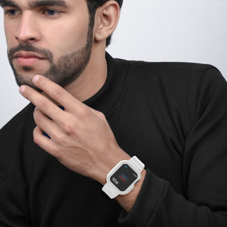 Glacier Transparent TPU Integrated Replacement Strap Watchband, For Apple Watch Series 7 41mm, For Apple Watch Series 7 45mm