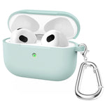 Thicken Silicone Round Bottom Earphone Protective Case with Hook For AirPods 3