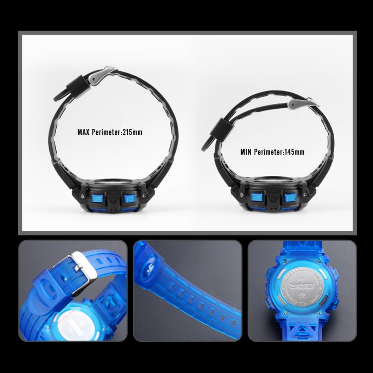 SKMEI 1451 LED Digital Stopwatch Chronograph Luminous Children Sports Electronic Watch, 1451(Yellow Shell Blue Circle), 1451(Black Shell Blue Circle), 1451(Transparent Pink Blue), 1451(Transparent Purple), 1451(Transparent Sky Blue)                    ...