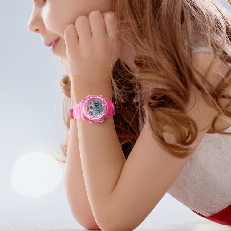 SKMEI 1451 LED Digital Stopwatch Chronograph Luminous Children Sports Electronic Watch, 1451(Transparent Purple), 1451(Transparent Sky Blue), 1451(Transparent Rose Red), 1451(White Shell Blue Circle), 1451(Yellow Shell Blue Circle)                     ...