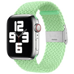 Nylon Braid One Buckle Replacement Watchband For Apple Watch Series, 7 41mm / 6&SE&5&4 40mm / 3&2&1 38mm