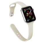 Slimming Silicone Replacement Watchband For Apple Watch Series, 7 45mm / 6&SE&5&4 44mm / 3&2&1 42mm