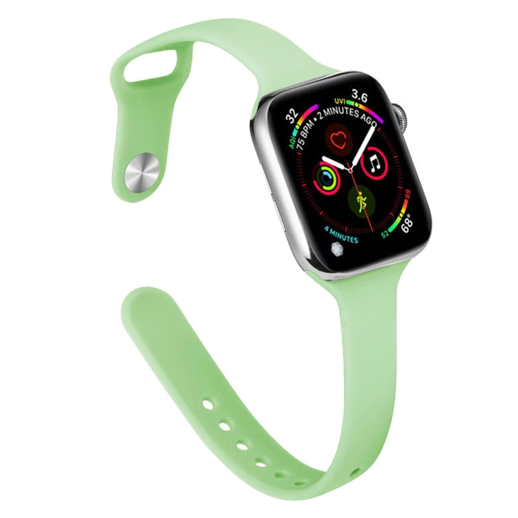 Slimming Silicone Replacement Watchband For Apple Watch Series, 7 41mm / 6&SE&5&4 40mm / 3&2&1 38mm