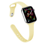 Slimming Silicone Replacement Watchband For Apple Watch Series, 7 41mm / 6&SE&5&4 40mm / 3&2&1 38mm