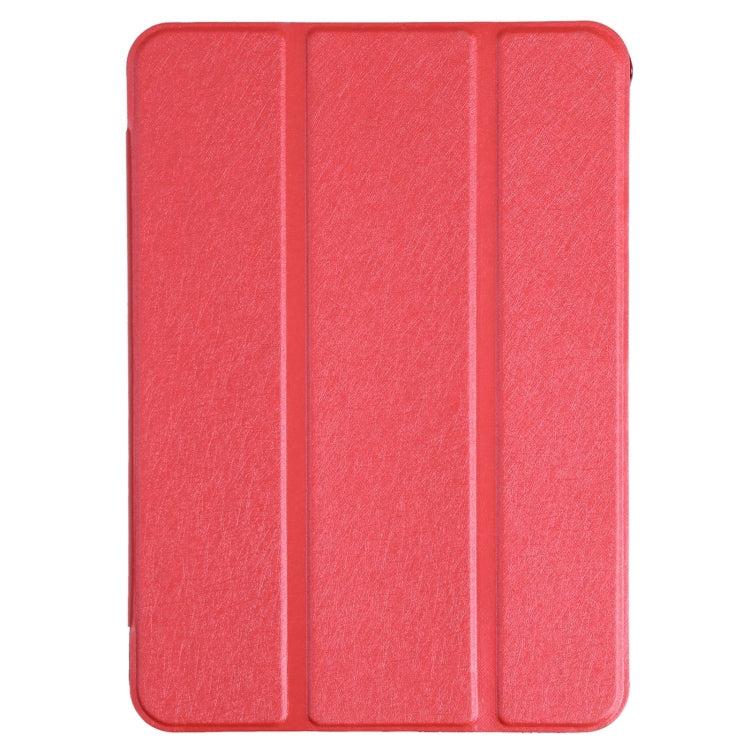 Silk Texture Three-fold Horizontal Flip Leather Tablet Case with Holder, For iPad mini 2024 / mini 6