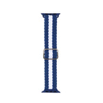 Adjustable Striped Woven Nylon Strap Watchband For Apple Watch Series, 7 41mm / 6&SE&5&4 40mm / 3&2&1 38mm, 7 45mm / 6&SE&5&4 44mm / 3&2&1 42mm