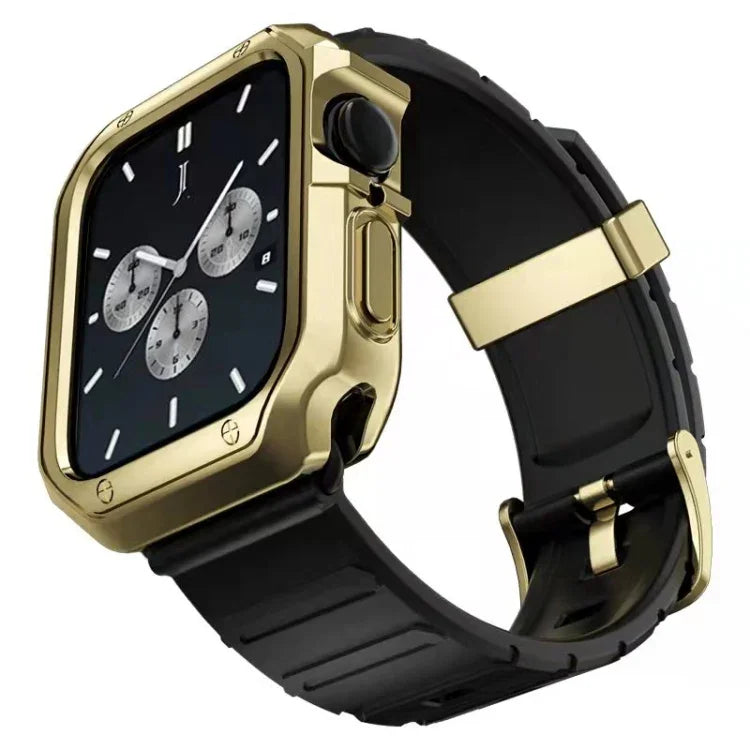 Silicone Watchband + Watch Case Set, For Apple Watch Series 9 / 8 / 7 41mm, For Apple Watch Series 9 / 8 / 7 45mm