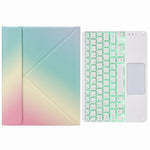 H-102CS Touch Backlight Bluetooth Keyboard Leather Case with Rear Three-fold Holder, For iPad 10.2 2020 & 2019 / Pro 10.5 inch