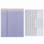 H-097C Touch Bluetooth Keyboard Leather Case with Rear Three-fold Holder, For iPad Pro 11 inch 2021 & 2020 & 2018 / Air 2020 10.9