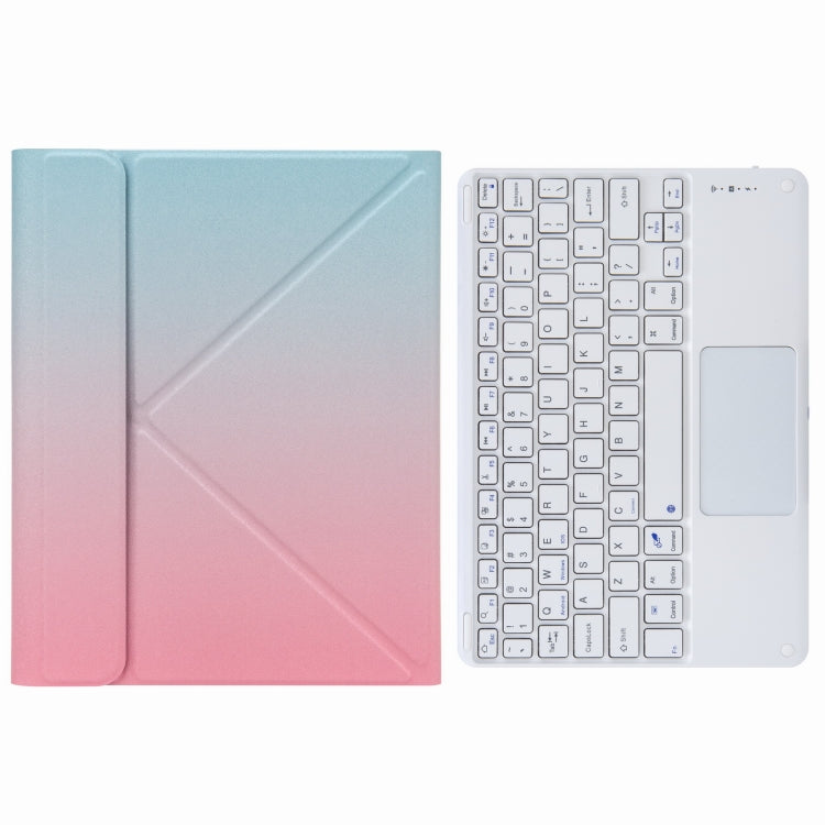 H-097C Touch Bluetooth Keyboard Leather Case with Rear Three-fold Holder, For iPad Pro 11 inch 2021 & 2020 & 2018 / Air 2020 10.9