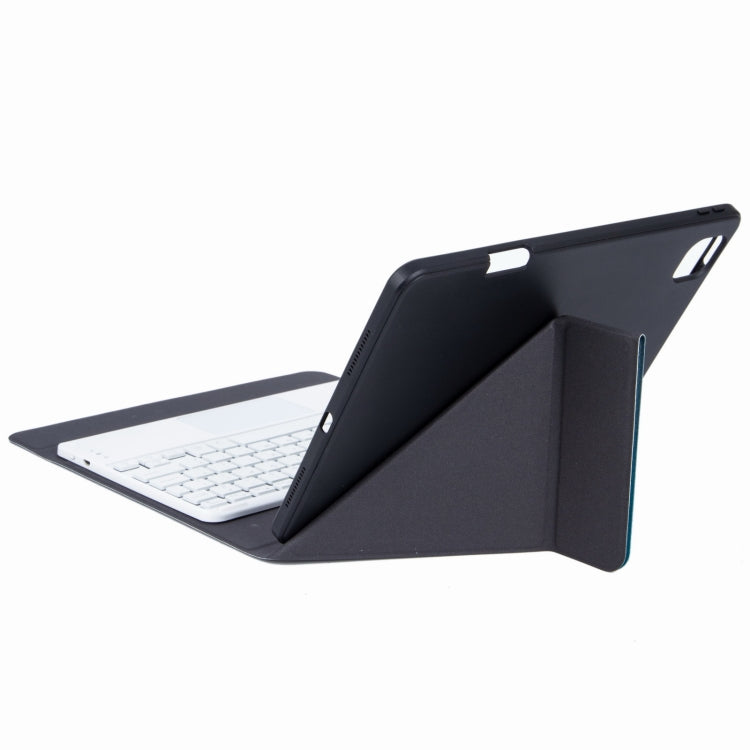 H-097CS Touch Backlight Bluetooth Keyboard Leather Case with Rear Three-fold Holder, For iPad 9.7 2018 & 2017, For iPad Pro 11 inch 2021 & 2020 & 2018 / Air 2020 10.9