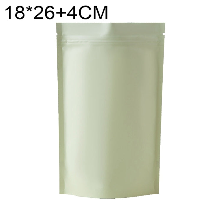 100 PCS/Set Matte Aluminum Foil Snack Stand-up Pouch, 14x20+4cm, 15x22+4cm, 16x24+4cm, 18x26+4cm