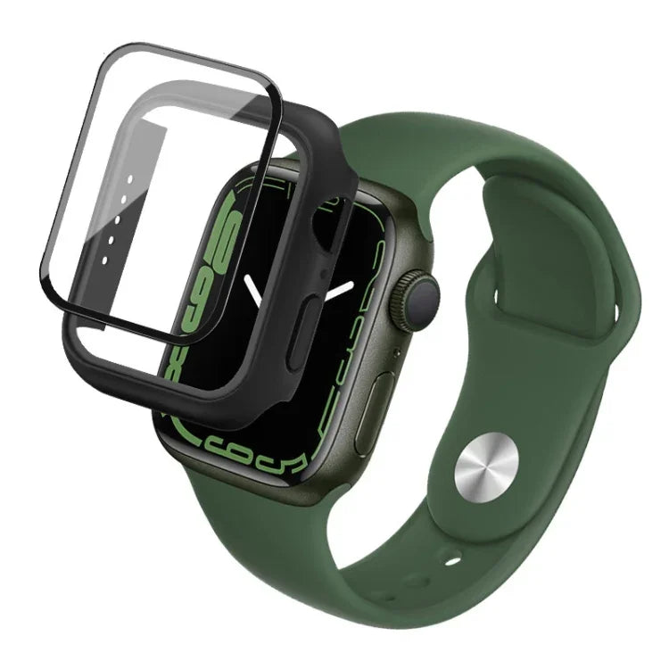 imak PC Case with Tempered Glass Film, For Apple Watch Series 9 / 8 / 7 41mm, For Apple Watch Series 9 / 8 / 7 45mm
