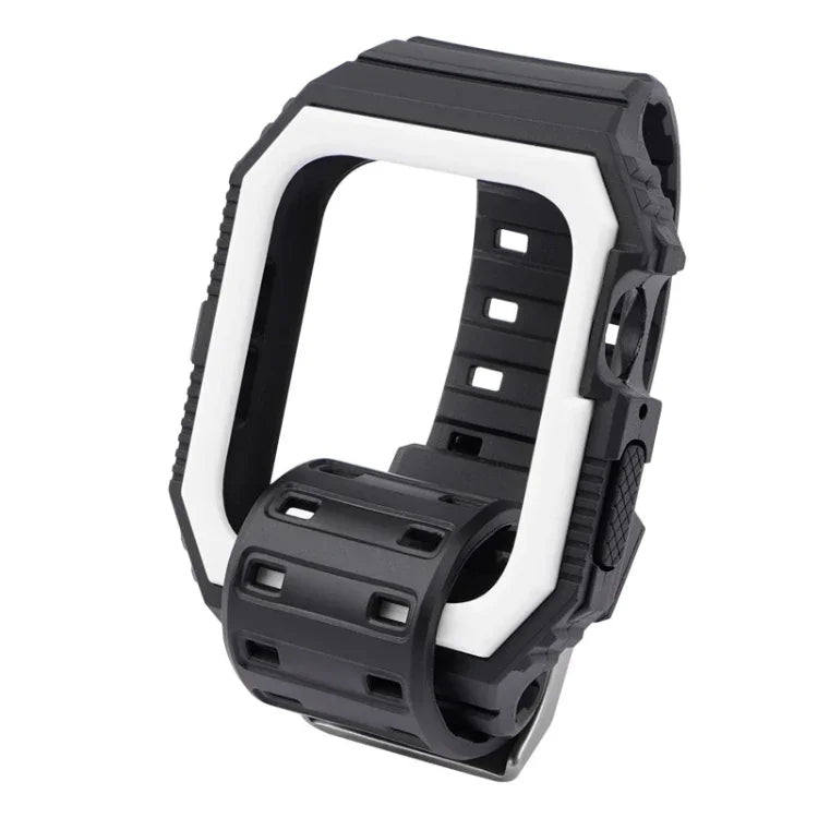 Two-color Integrated Watchband For Apple Watch Series, 7 41mm / 6&SE&5&4 40mm / 3&2&1 38mm, 7 45mm / 6&SE&5&4 44mm / 3&2&1 42mm