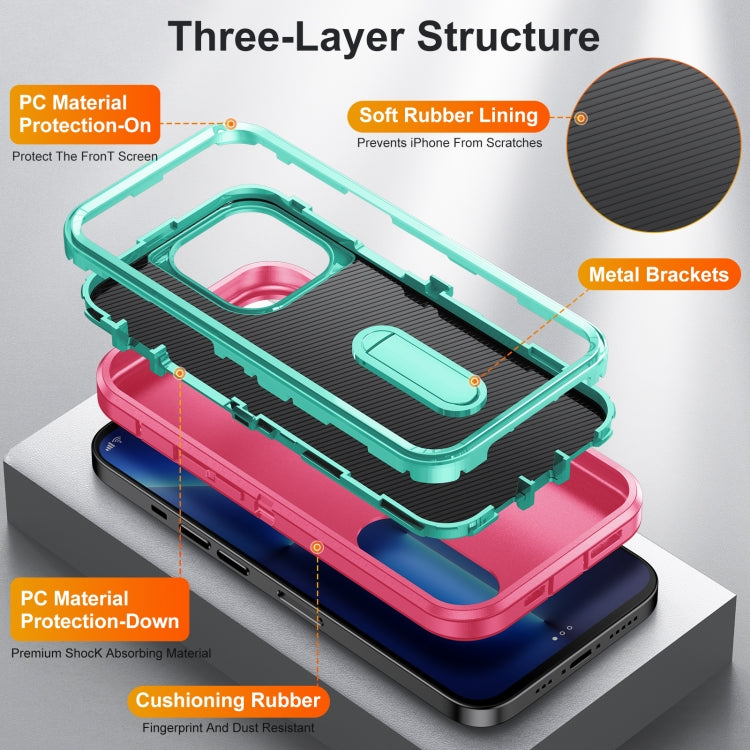 3 in 1 Rugged Holder Phone Case, For iPhone 11 Pro, For iPhone 11 Pro Max